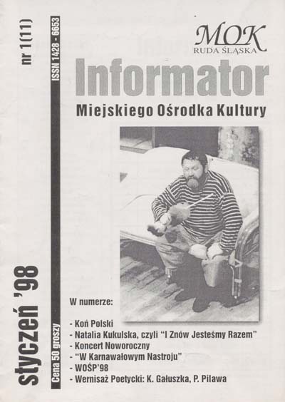 zdjęcie okładki Informator Miejskiego Ośrodka Kultury w Rudzie Śląskiej - styczeń 1998