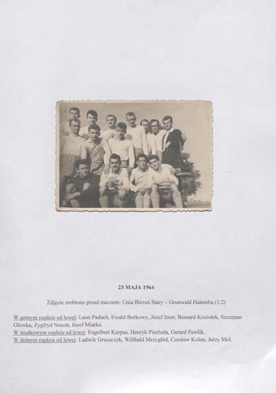 zdjęcie okładki Zdjęcie zrobiono przed meczem: Unia Bieruń Stary – Grunwald Halemba (1:2)