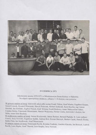 zdjęcie okładki Zakończenie sezonu 1970-1971 w Młodzieżowym Domu Kultury w Halembie