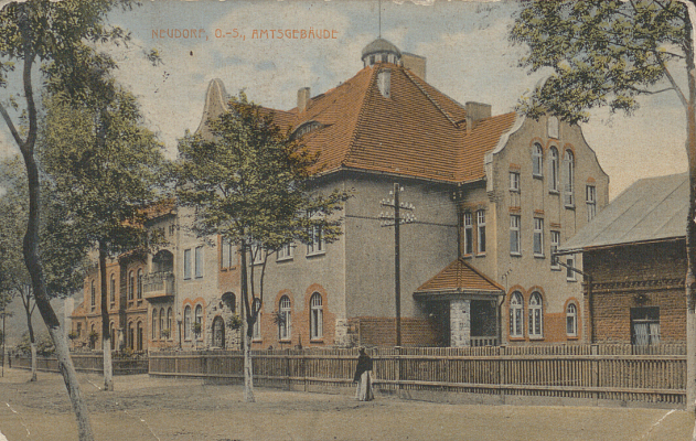 zdjęcie okładki Neudorf, O.-S., Amtsgebäude [pocztówka]