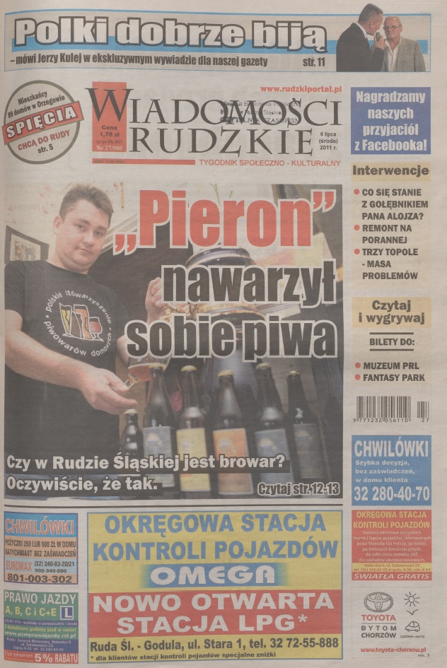 zdjęcie okładki Wiadomości Rudzkie : tygodnik samorządowy : Bielszowice, Bykowina, Chebzie, Godula, Halemba, Kochłowice, Nowy Bytom [...]. 2011. Kwartał 3.